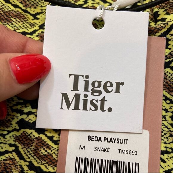Brand‎ new with Tags Tiger Mist Snake Print Beda Strappy Playsuit romper Medium - Picture 11 of 13